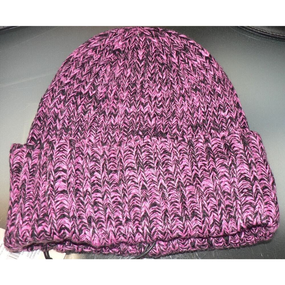 Rebecca Minkoff Women's Marl Logo Beanie One Size in Punch MSRP $38 - Picture 2 of 3